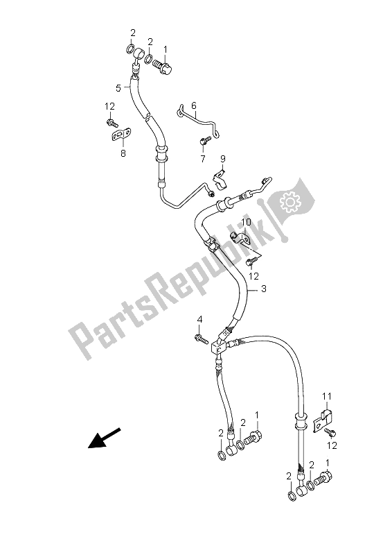 All parts for the Front Brake Hose (an650a) of the Suzuki AN 650A Burgman Executive 2006