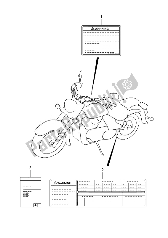 All parts for the Label (vl800c E02) of the Suzuki VL 800 CT Intruder 2014