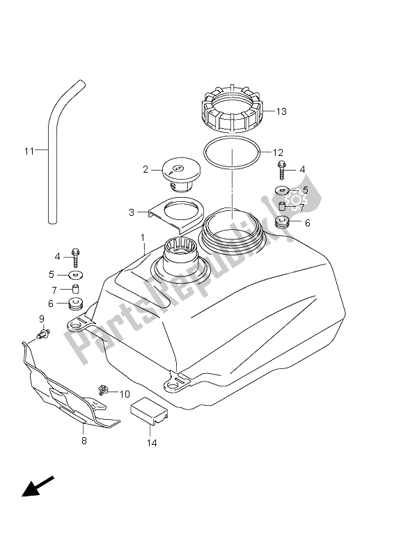 Todas las partes para Depósito De Combustible de Suzuki UH 125 Burgman 2008