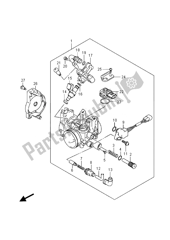 Todas las partes para Cuerpo Del Acelerador de Suzuki LT F 400 FZ Kingquad FSI 4X4 2014