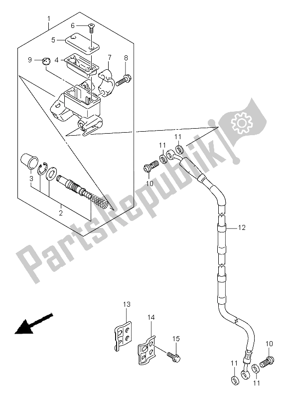 Tutte le parti per il Pompa Freno Anteriore del Suzuki RM Z 450 2005