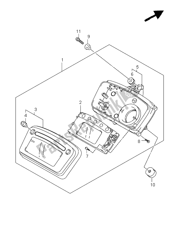 Toutes les pièces pour le Compteur De Vitesse du Suzuki LT A 750X Kingquad AXI 4X4 Limited 2008