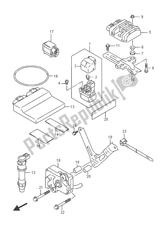 All parts for the Electrical (gsx-s1000) of the Suzuki GSX S 1000A 2016