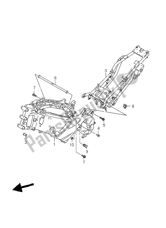 Todas las partes para Marco (gsr600a-ua) de Suzuki GSR 600A 2007