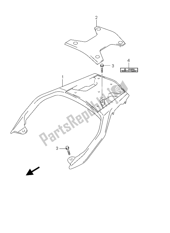 All parts for the Carrier of the Suzuki DL 650 V Strom 2006