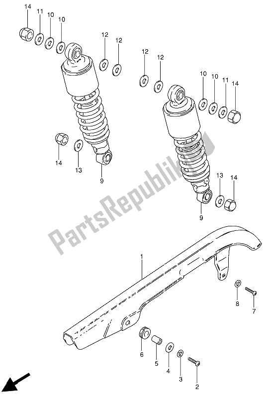 Todas as partes de Caixa De Corrente E Amortecedor do Suzuki GN 250 1985