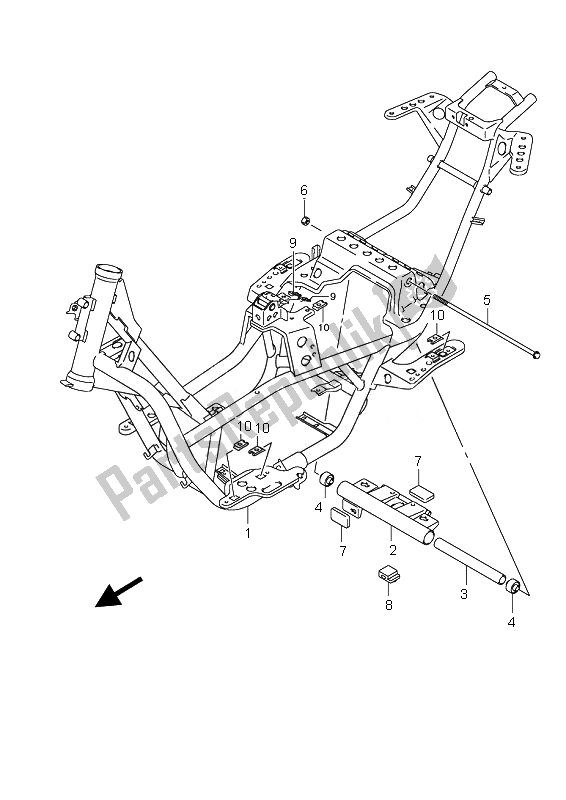 Tutte le parti per il Telaio del Suzuki UH 125 Burgman 2007