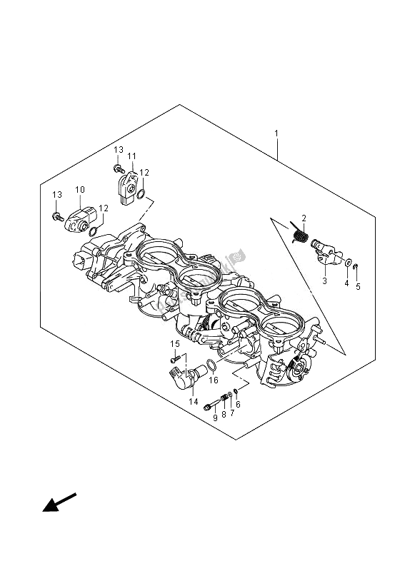 Wszystkie części do Korpus Przepustnicy (gsx-r600u) Suzuki GSX R 600 2014