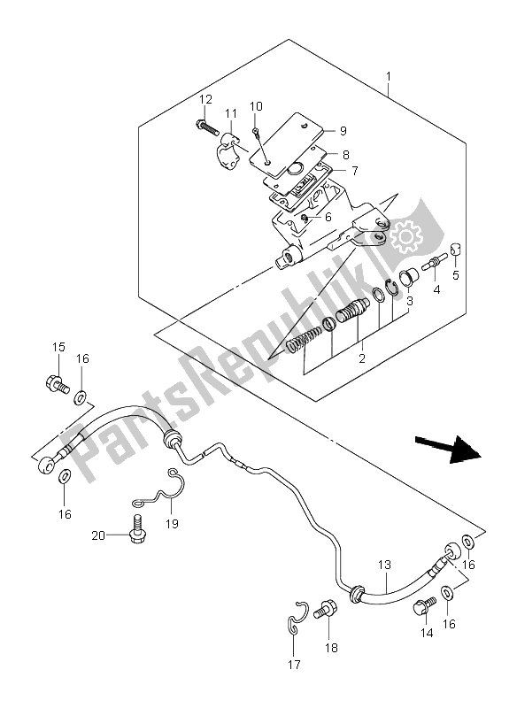 Toutes les pièces pour le Tuyau D'embrayage du Suzuki GSX 1300R Hayabusa 2001