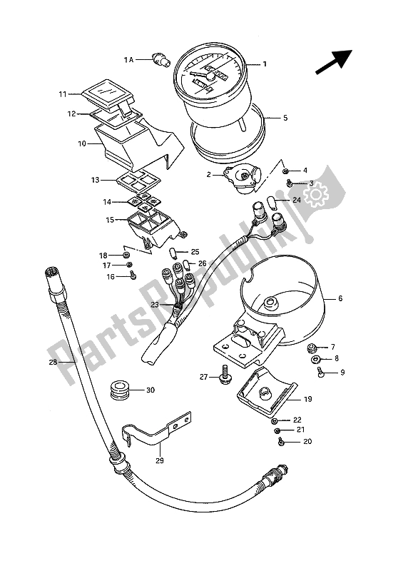 Toutes les pièces pour le Compteur De Vitesse du Suzuki VS 1400 Glpf Intruder 1991