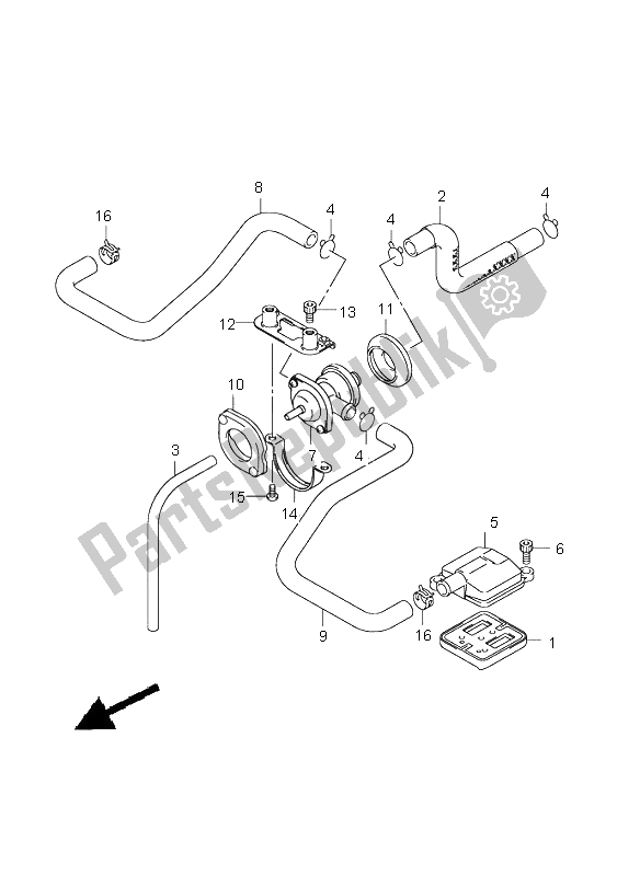 All parts for the Second Air of the Suzuki GSX 1400 2003