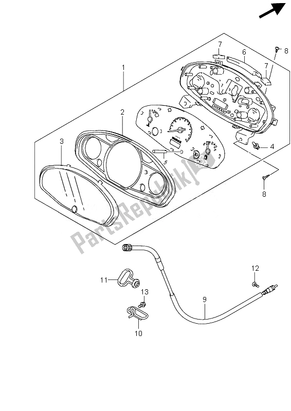 Toutes les pièces pour le Compteur De Vitesse du Suzuki UH 200 Burgman 2007