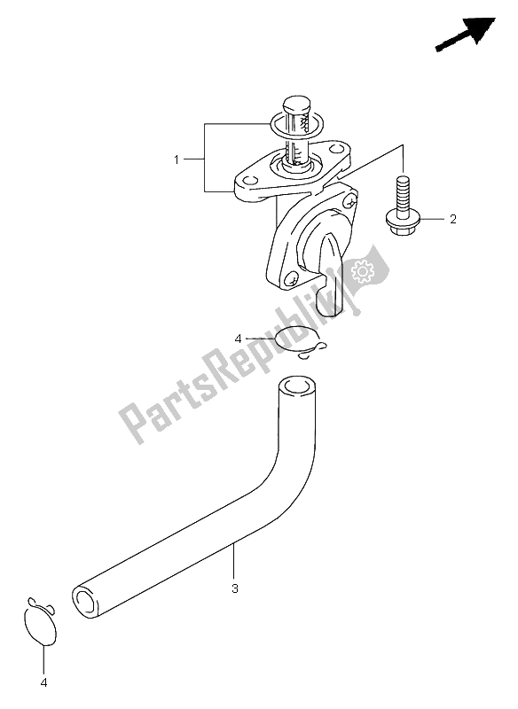 Tutte le parti per il Rubinetto Del Carburante del Suzuki RM 125 1998