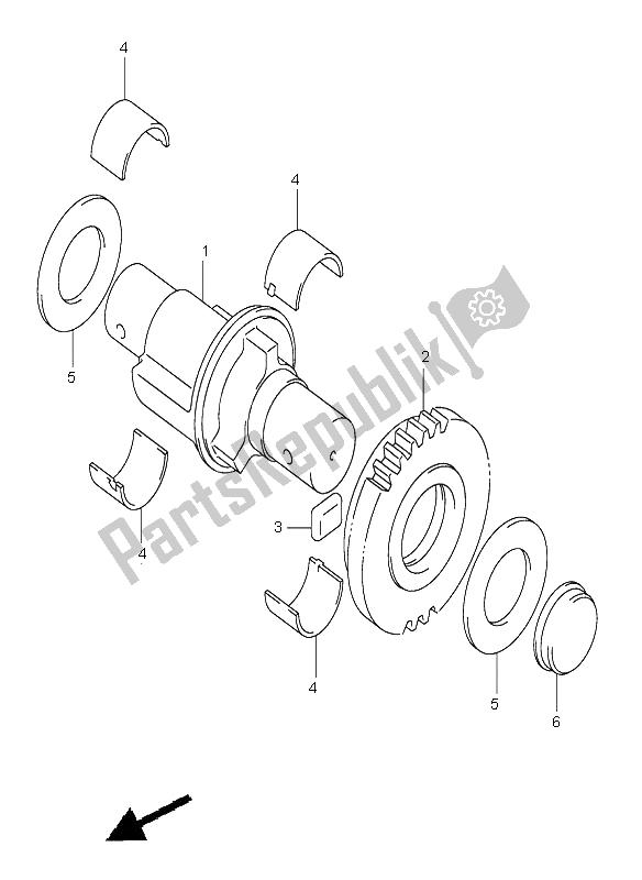 Alle onderdelen voor de Crank Balancer van de Suzuki GSX R 1000 2004