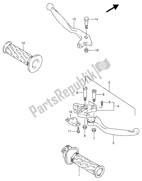 Todas as partes de Alavanca De Manivela do Suzuki RF 900R 1994