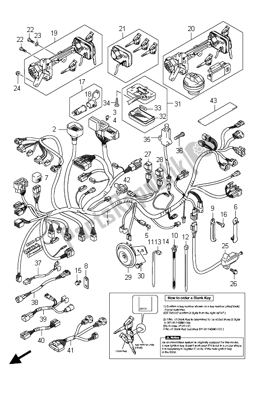 Todas las partes para Mazo De Cables (an400za E51) de Suzuki Burgman AN 400 AZA 2011