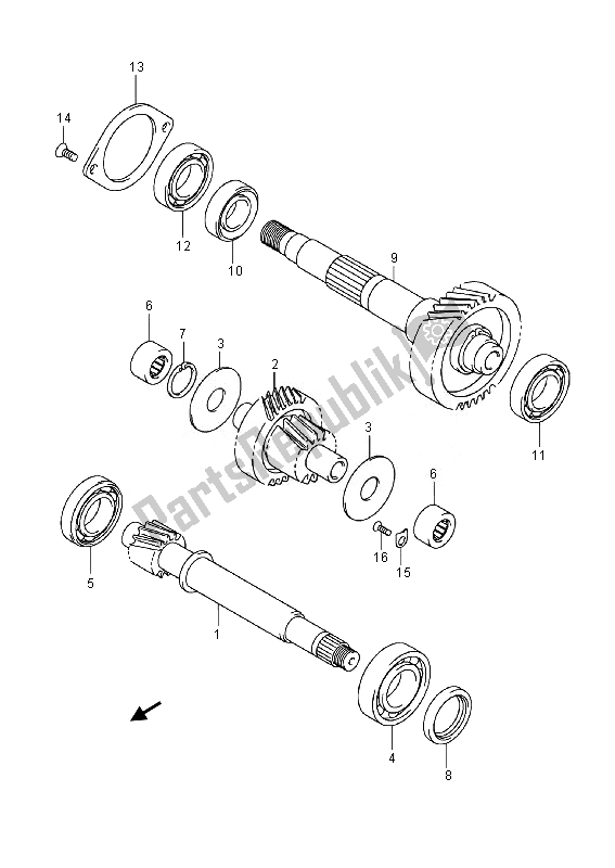 All parts for the Transmission (2) of the Suzuki Burgman AN 400 AZA 2014