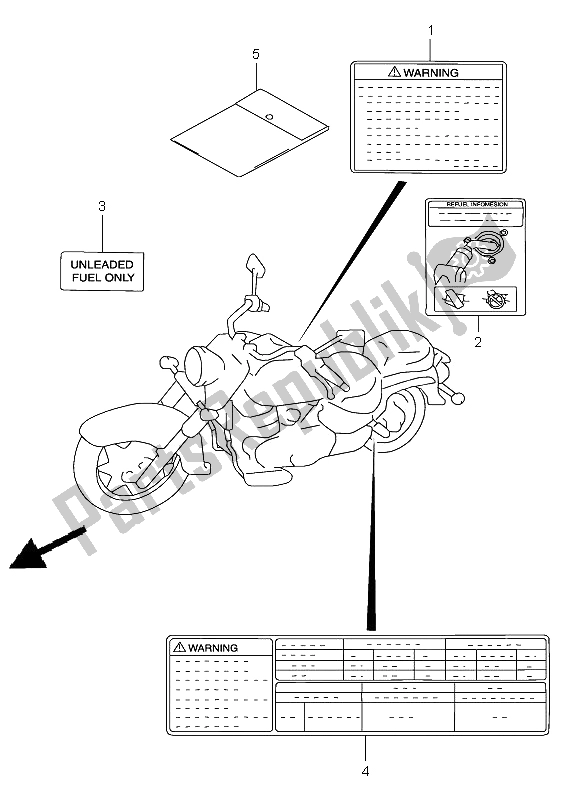 Tutte le parti per il Etichetta del Suzuki C 1500 VL 2009