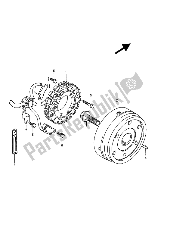 Tutte le parti per il Magnete del Suzuki VS 1400 Glpf Intruder 1990