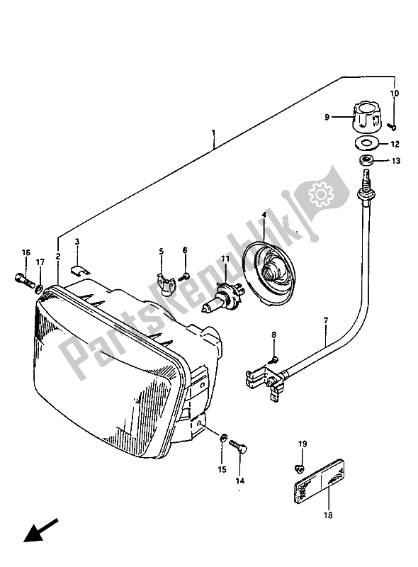 Tutte le parti per il Faro del Suzuki GV 1400 GD 1988