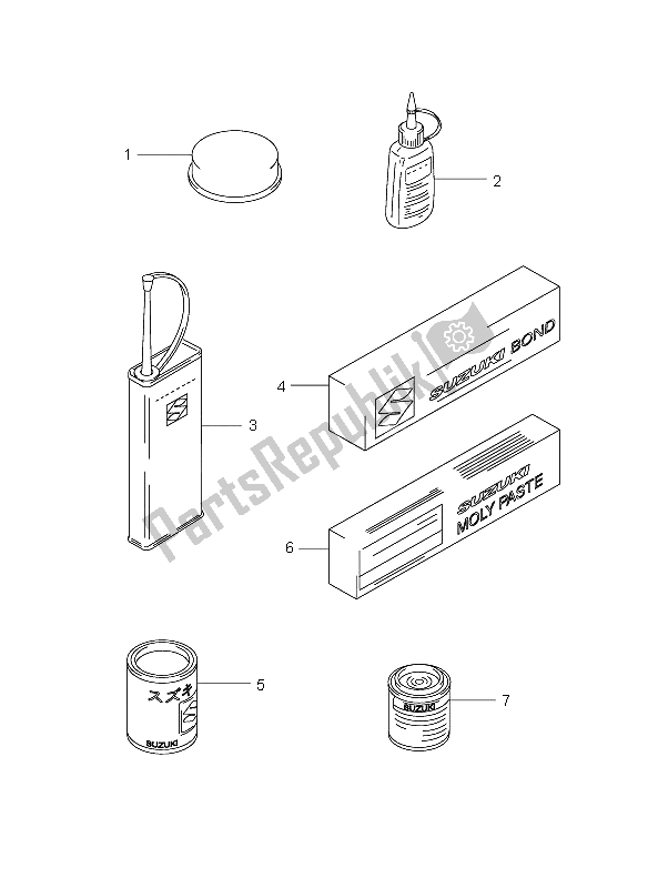 Todas as partes de Opcional do Suzuki GSX R 750 2006