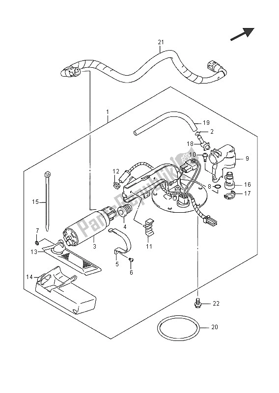 All parts for the Fuel Pump of the Suzuki VZR 1800 BZ M Intruder 2016