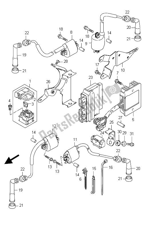 Todas las partes para Eléctrico (vl800c E19) de Suzuki C 800 VL Intruder 2012