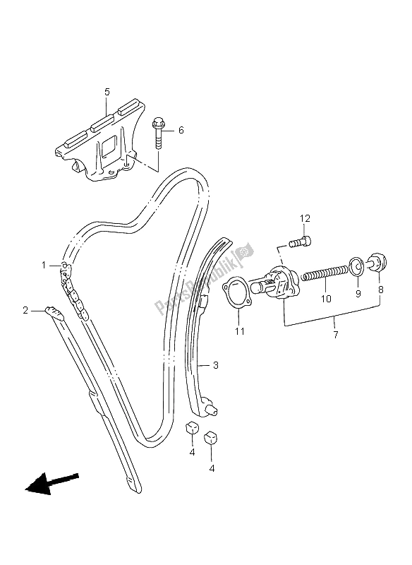 Todas las partes para Cadena De Levas de Suzuki GSX 750F 2003