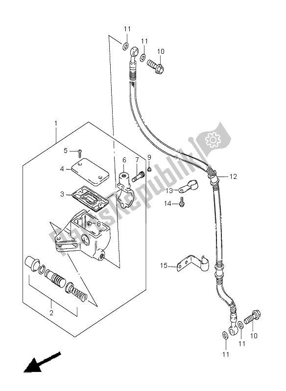 Tutte le parti per il Pompa Freno Anteriore del Suzuki LS 650 Savage 2001