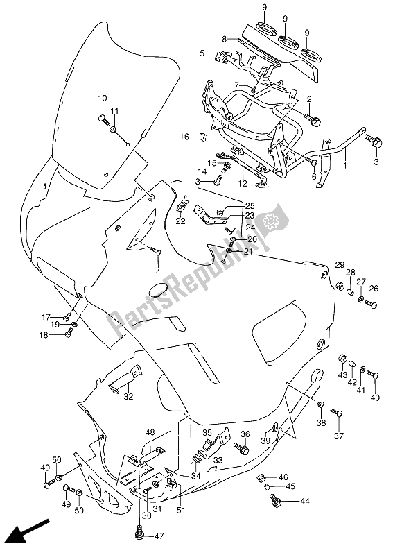 Todas las partes para Piezas De Instalación de Suzuki GSX 600 FUU2 1993