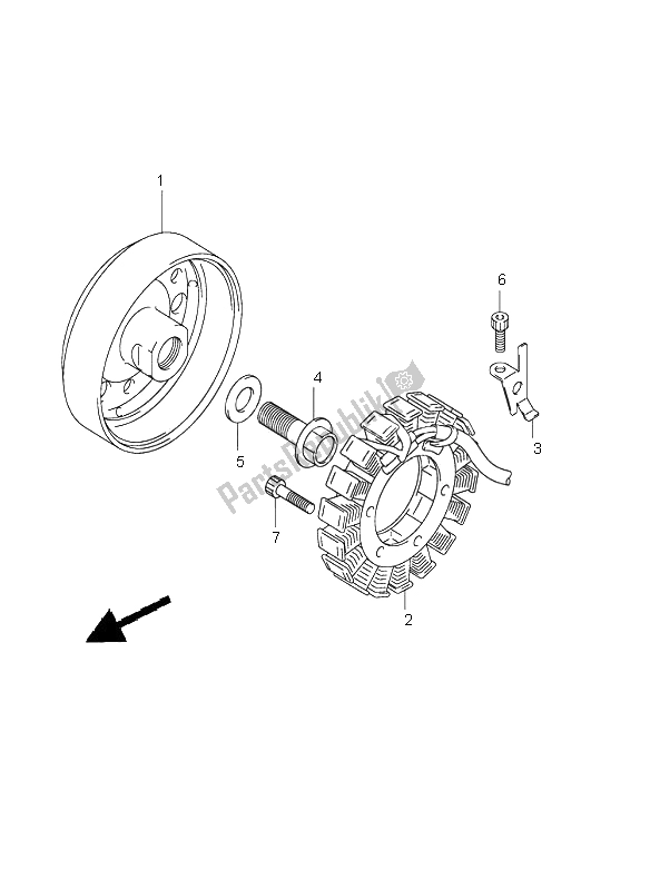 All parts for the Generator of the Suzuki GSX 1400 2005