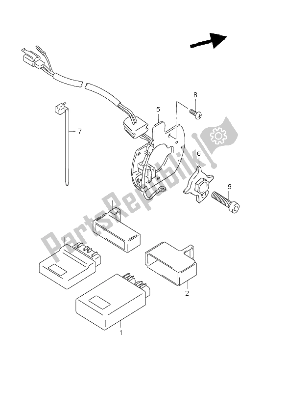 All parts for the Signal Generator of the Suzuki GSF 600 NS Bandit 2000