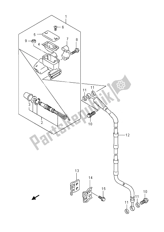 Todas las partes para Cilindro Maestro Delantero (lw) de Suzuki RM 85 SW LW 2014