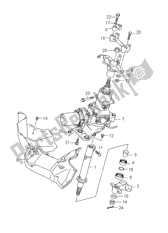 Todas las partes para Eje De Dirección de Suzuki LT A 500 XPZ Kingquad AXI 4X4 2012