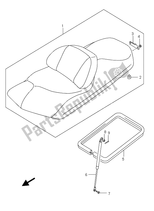 Todas las partes para Asiento de Suzuki Burgman AN 400S 2005