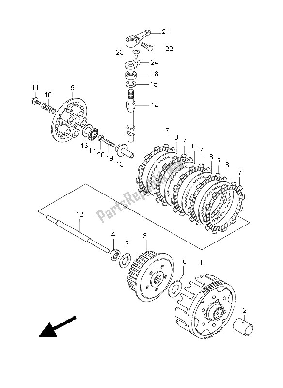 Toutes les pièces pour le Embrayage du Suzuki RV 125 Vanvan 2003