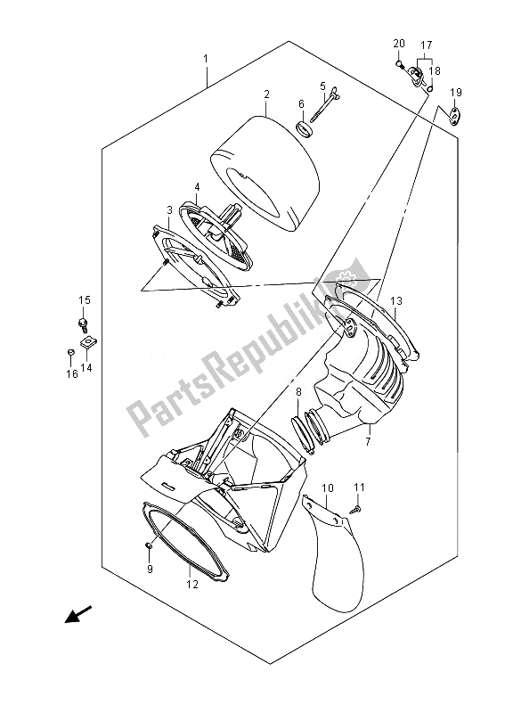 Toutes les pièces pour le Purificateur D'air du Suzuki RM Z 250 2014