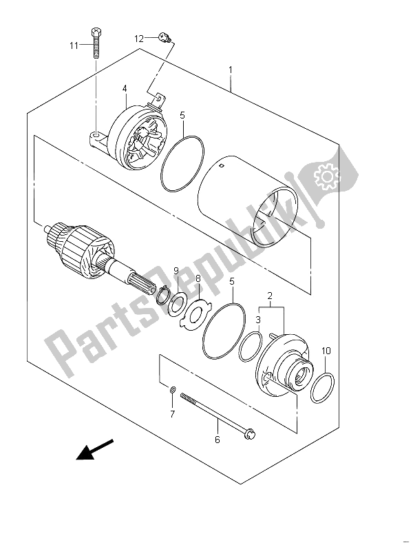 Tutte le parti per il Motore Di Avviamento del Suzuki GSF 650 Sasa Bandit 2011