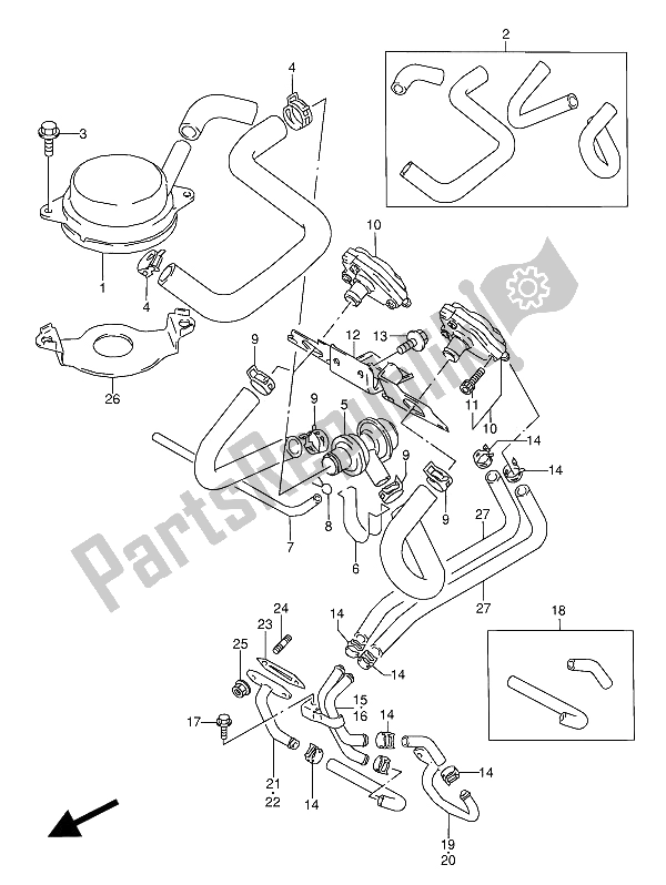 Todas las partes para Segundo Aire (e18) de Suzuki GSX 600 FUU2 1989