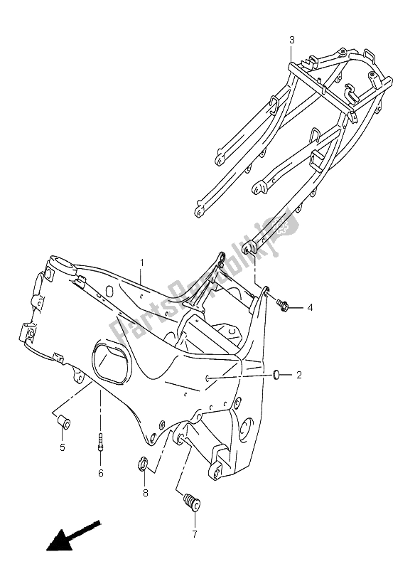 Wszystkie części do Rama Suzuki GSX R 750 2000