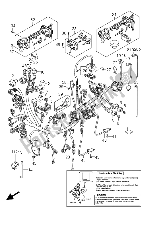 All parts for the Wiring Harness (an650 E19) of the Suzuki AN 650 AAZ Burgman Executive 2008