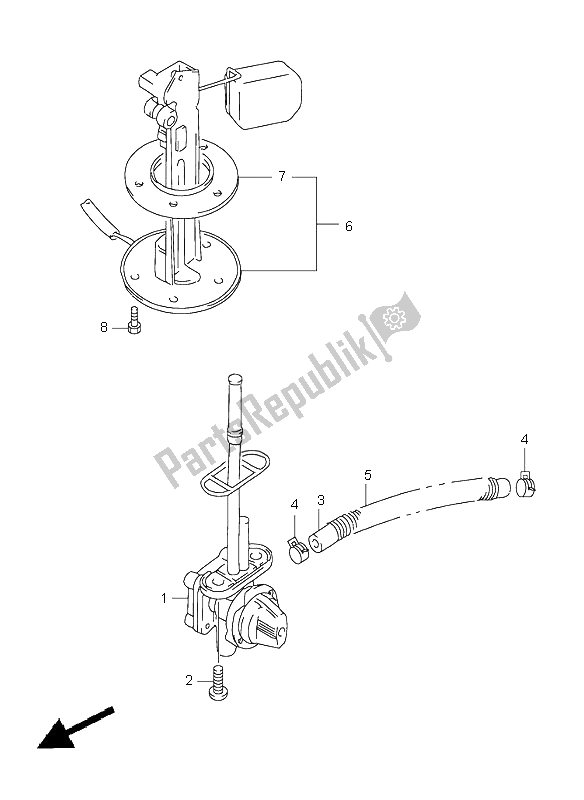 All parts for the Fuel Cock of the Suzuki XF 650 Freewind 1999