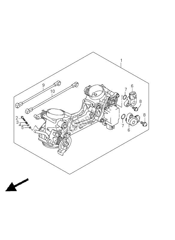 All parts for the Throttle Body of the Suzuki DL 650A V Strom 2011