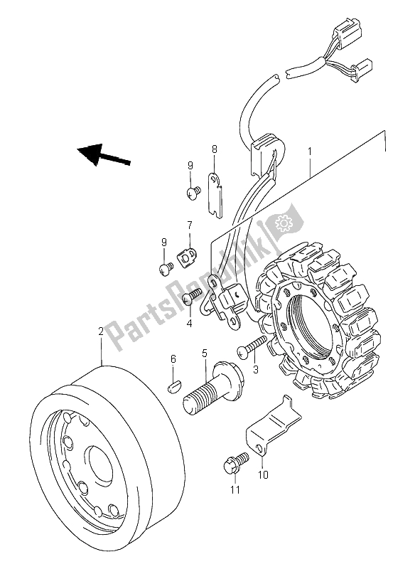 Toutes les pièces pour le Magnéto du Suzuki VS 800 Intruder 1997