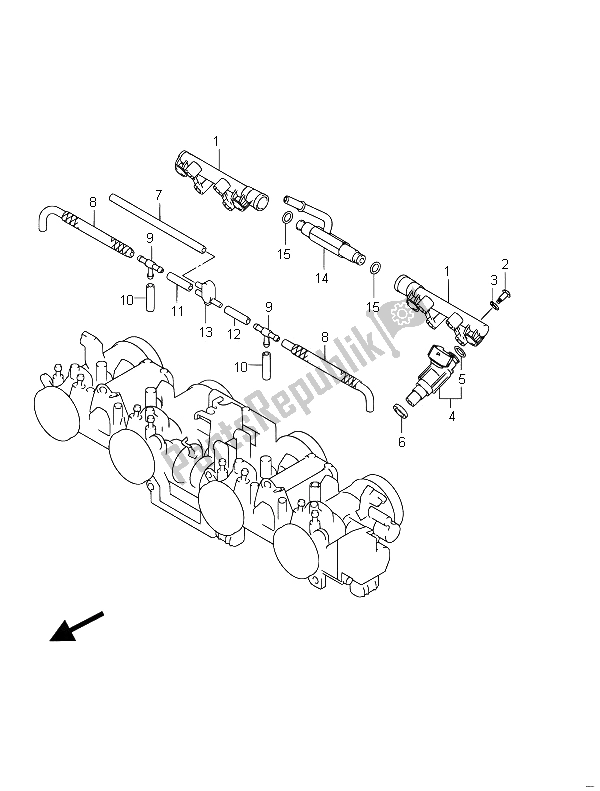 All parts for the Throttle Body Hose & Joint of the Suzuki GSF 650 Sasa Bandit 2011