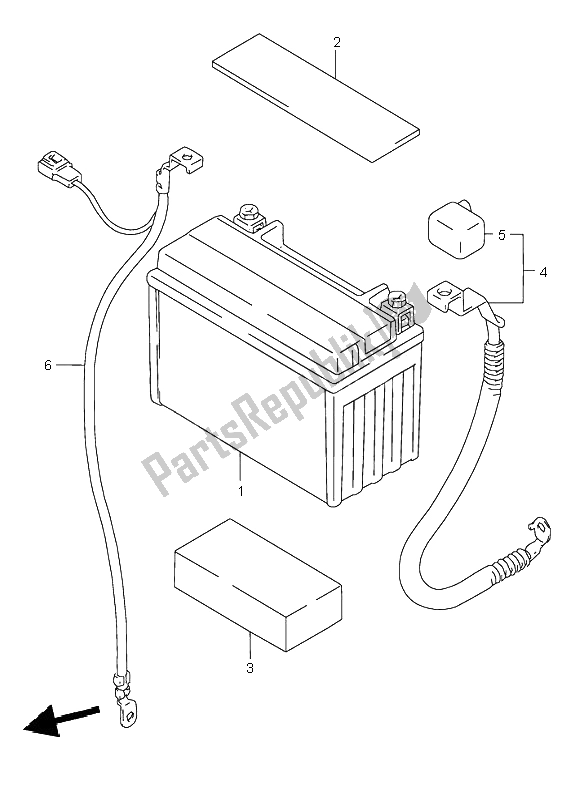 Tutte le parti per il Batteria del Suzuki GSX 600F 2001