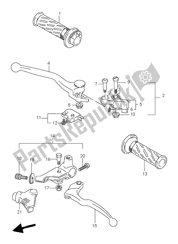 Todas las partes para Palanca De La Manija de Suzuki GS 500E 1995