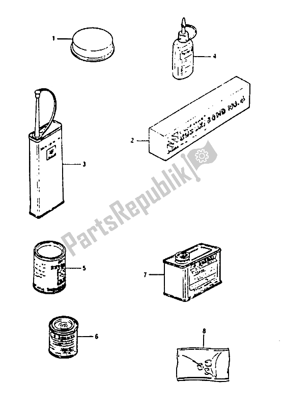 All parts for the Optional of the Suzuki RG 125 CUC Gamma 1986