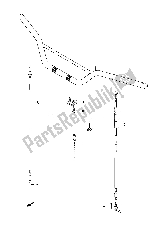 Todas las partes para Manillar (lw) de Suzuki DR Z 125 SW LW 2014