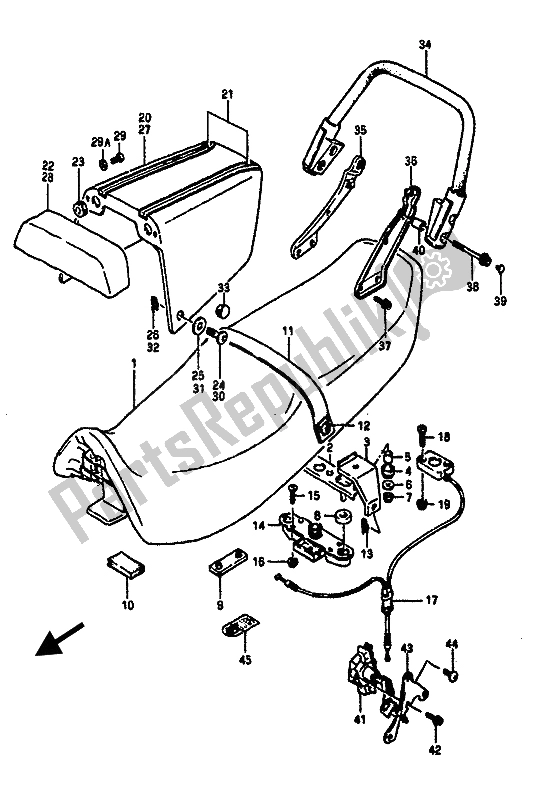 Toutes les pièces pour le Siège du Suzuki GSX R 1100 1987